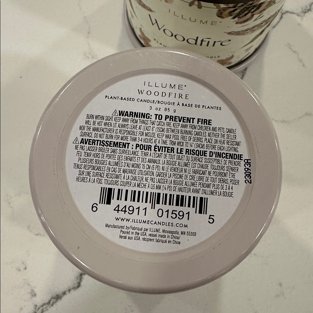 NWT Illume Woodfire Scented Candle 🕯️ Tins, Bundle of 2 - Picture 6 of 6